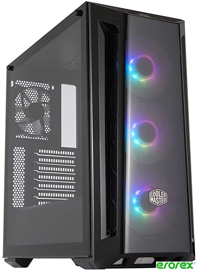 erorex - Master MasterBox MB520 ARGB - ATX PC Case with Tinted Front Panel, 3 x 120mm Pre-Installed Fans, Glass Side Panel, Flexible Air Flow Configurations - ARGB,MCB-B520-KGNN-RGA - Image 1