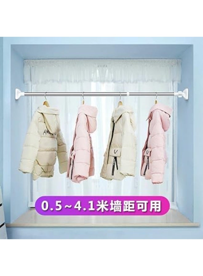 Extendable curtain rod from 140 to 260 cm, multi-purpose as a clothes dryer, installation without holes - Image 5