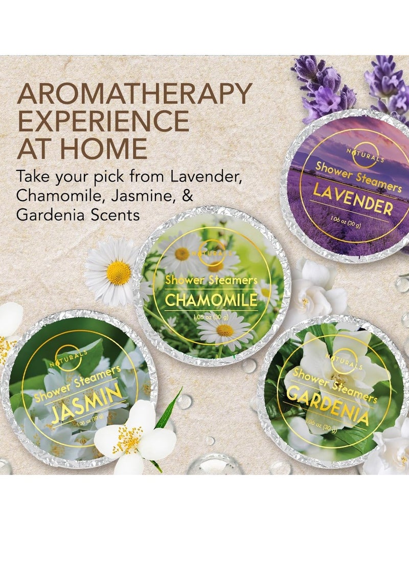 O Naturals Shower Steamers Aromatherapy - Birthday Gifts for Women - Shower Bombs Aromatherapy, Spa Day Essentials, Relaxation Spa Gifts - Self Care Unique Gifts for Women and Men (Lavender 8 Count)  - Image 2