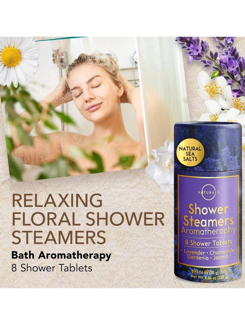 O Naturals Shower Steamers Aromatherapy - Birthday Gifts for Women - Shower Bombs Aromatherapy, Spa Day Essentials, Relaxation Spa Gifts - Self Care Unique Gifts for Women and Men (Lavender 8 Count)  - Image 4
