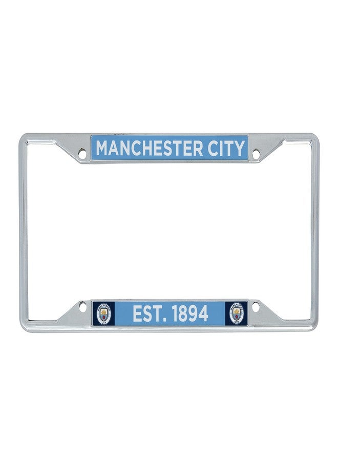 Desert Cactus Manchester City Car Accessories Man City MCFC Football Soccer Metal License Plate Frame and Tag Holder for Front or Rear of Car (Style 1) - Image 1