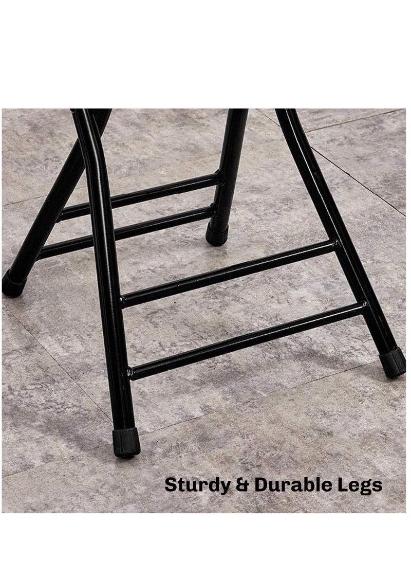 Bright Home Folding Stools Chair Mini Collapsible Chair Simple Bar Chair Dining Chair Portable Mini Stool Sturdy and Comfortable Folding Chair for Travel,  Garden, Camping(Red) - Image 4