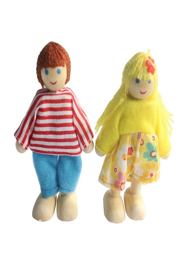 Kunhe Dollhouse Dolls Set with 2 Happy Family Dolls for Dollhouse - Image 1