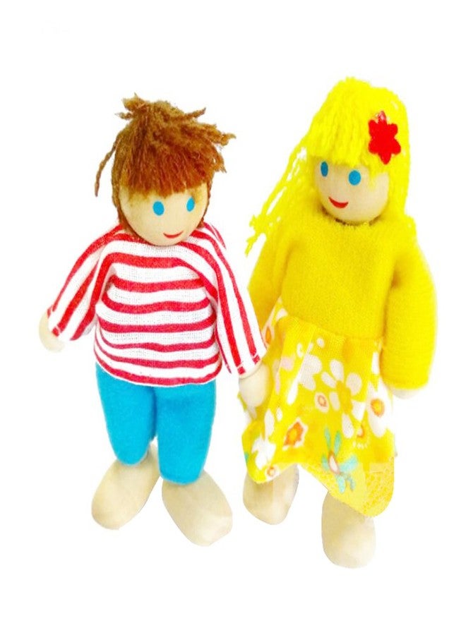 Kunhe Dollhouse Dolls Set with 2 Happy Family Dolls for Dollhouse - Image 4