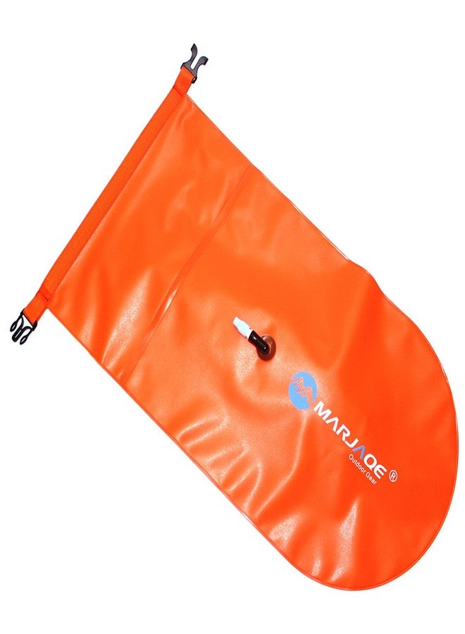 XZSUN 20L Storage Swim Buoy for Open Water Swimmers ，Waterproof Dry Bag Swim Safety Float(Orange) - Image 3