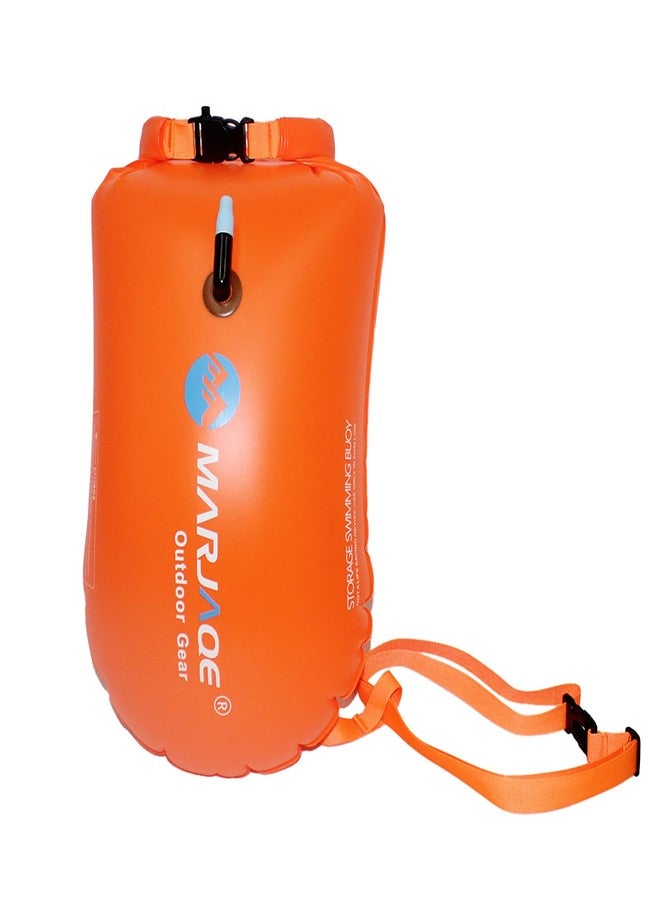 XZSUN 20L Storage Swim Buoy for Open Water Swimmers ，Waterproof Dry Bag Swim Safety Float(Orange) - Image 1