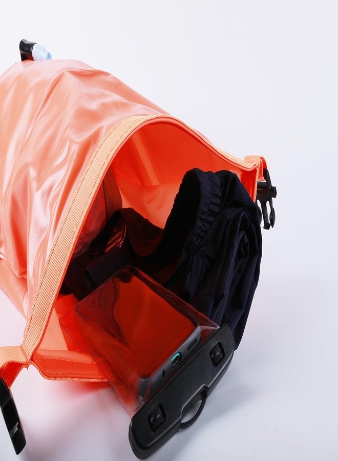 XZSUN 20L Storage Swim Buoy for Open Water Swimmers ，Waterproof Dry Bag Swim Safety Float(Orange) - Image 5