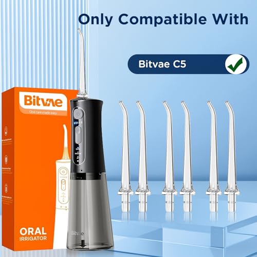 FreFeel 6 Count Replacement Heads for Bitvae C5 Water Flosser (6 Classic Jet Tips) - Image 2
