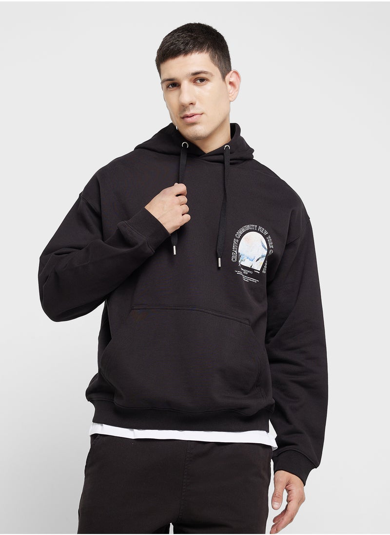 JACK & JONES - Chest Graphic Hoodie - Image 1