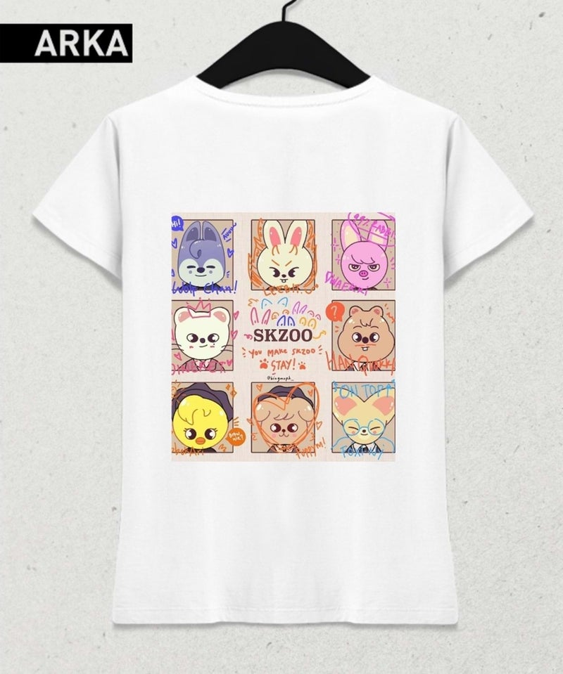 Hena Hena Skzoo Front and Back Printed Women's T-Shirt White - Size Xs  - Image 2