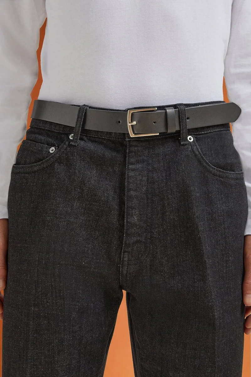 دوبل غانغر Men's classic belt - Black