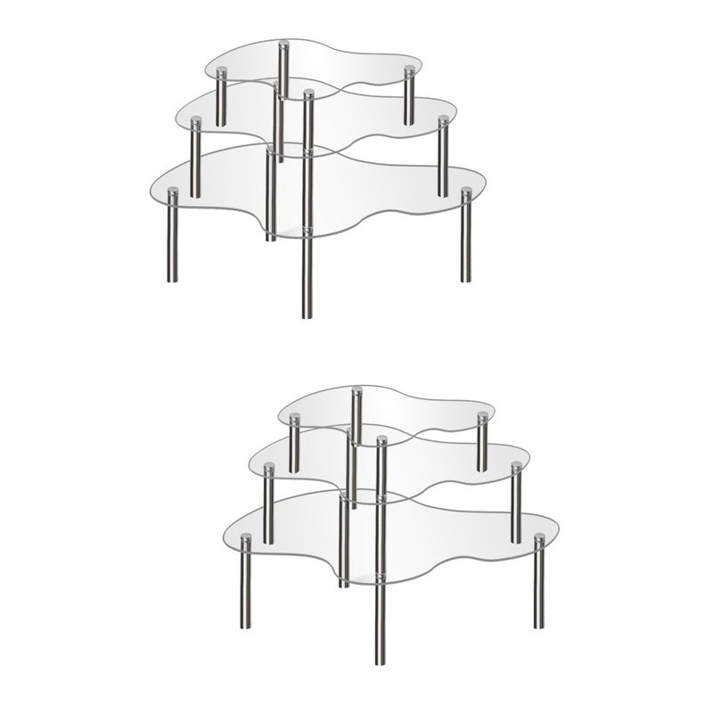 6 pcs Cake Stand Clear Cupcake Stand Cupcake Display Riser Dessert Display Holder - Image 1