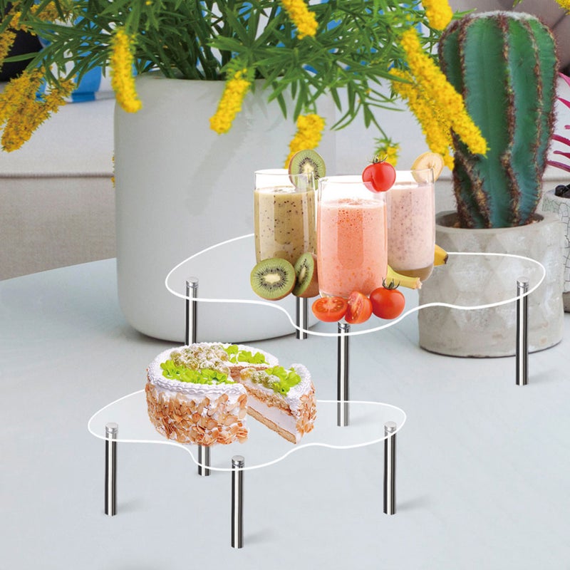 6 pcs Cake Stand Clear Cupcake Stand Cupcake Display Riser Dessert Display Holder - Image 2