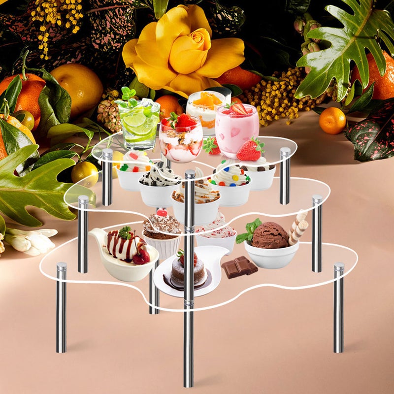 6 pcs Cake Stand Clear Cupcake Stand Cupcake Display Riser Dessert Display Holder - Image 4