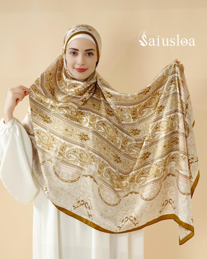 Saiusloa Dress Scarves Shawl Wraps Long Silky Scarf for Women Dressy Fashion Lightweight for Decorative Formal Evening Gowns-1014 - Image 2
