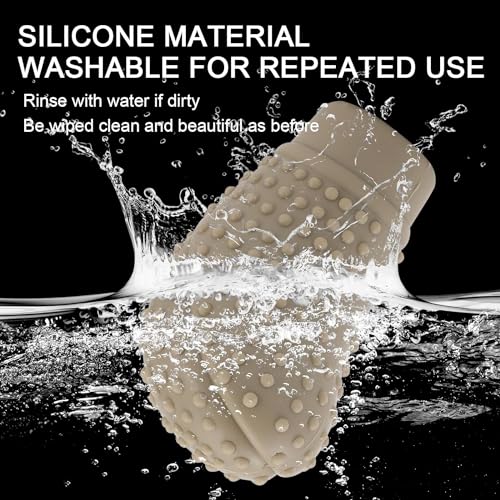 SARTE Car Gear Shifter Protector - Silicone Anti-Scratch Dust Proof Nonslip Cover - Universal Fit Hockey Style (Beige) - Image 5