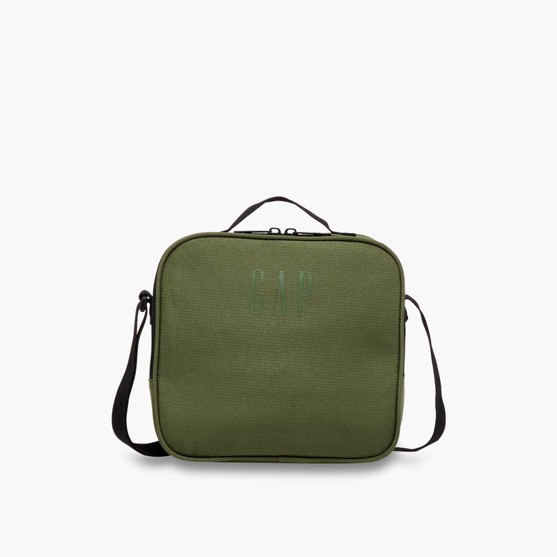 GAP Solid Lunch Bag in Olive Green for Kids - Image 1