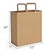 BagDream Large Paper Grocery Bags 12x7x14 Inches 100Pcs Kraft Brown Shopping Bags With Handles Heavy Duty Barrel Sack Recycled Takeout Retail Paper Gift Bags Bulk - Image 4
