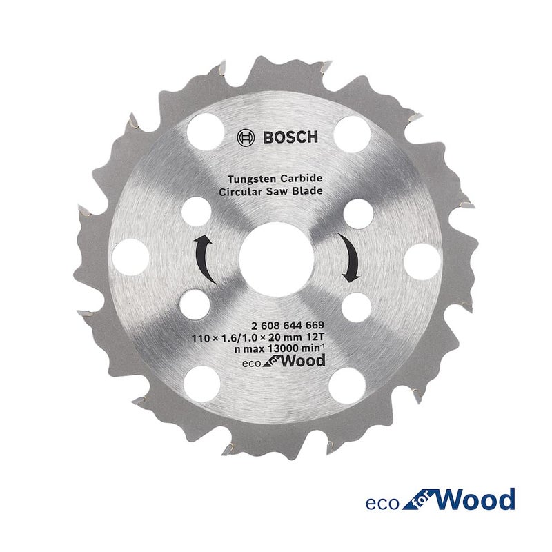 BOSCH شفرة منشار دائري coolteQ 4''-12T - صديقة للبيئة للخشب - 110 x 1.6/1.0 x 20mm - كربيد التنغستن - Image 3