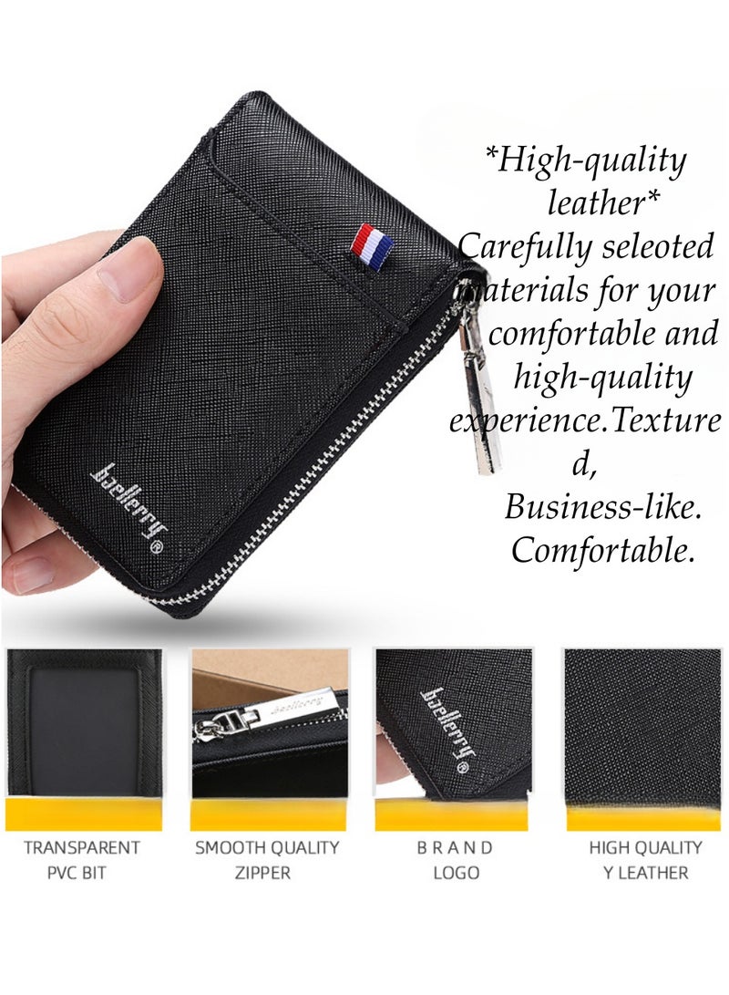 WAOKN Unisex RFID Blocking Zip-Around Card Wallet, Premium Crosshatch PU Leather Accordion Card Holder with 9 Card Slots ID Window & Coin Pocket,  Credit Debit Card Holder Money Wallet for Men Women ,Slim Compact 11x8x2cm Anti-Theft Wallet for Business & Daily Use - Image 3