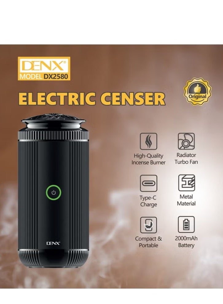 Denx A rechargeable electric incense burner with a Type-C port and a turbo fan to ensure good and fast incense distribution. - Image 3
