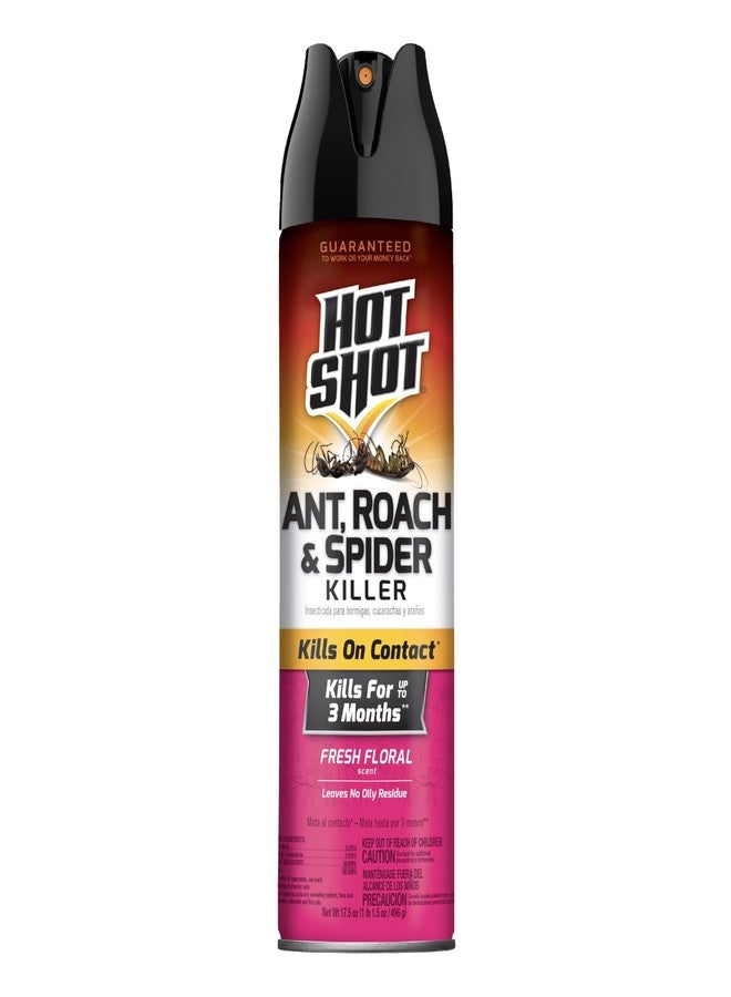 Hot Shot Ant, Roach And Spider Killer, 17.5 Ounces, Fresh Floral Formula Kills Ants, Roaches, Spiders And Other Listed Insects On Contact - Image 1