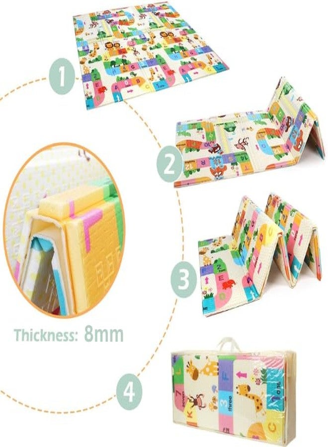 EASY SHOPE Baby Folding Mat Play Foam Crawl Waterproof Portable Kids Baby Toddler,Pack of 1,Multicolor - Image 5