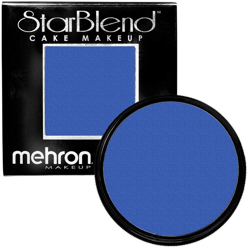 Mehron Makeup StarBlend Cake Makeup WetDry Pressed Powder Powder Foundation Blue Face Paint Body Paint 2 oz 56g