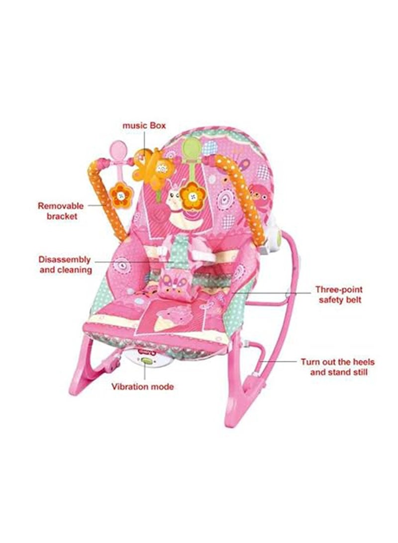 Tiibaby Infant To Toddler Recliner Rocker With Soothing Vibration Foldable Rocker for Baby - Image 2