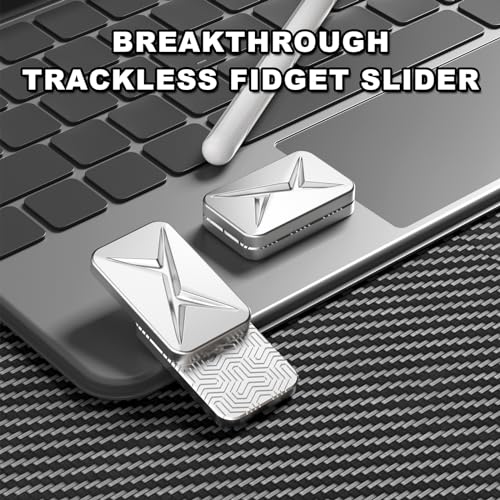 HIDEDC Breakthrough Fidget Slider Trackless Fidget Slider for Fancy Play EDC Fidget Toys Adults Stress Relief Toy Home Office Executive Desk Toys Gift for ADHDADDAutism Original Silver - Image 5