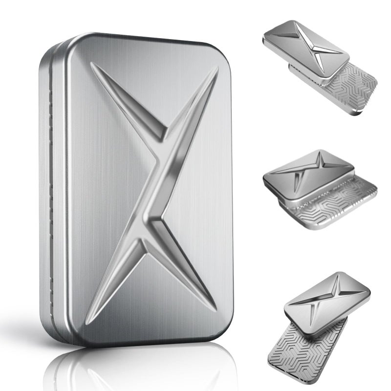 HIDEDC Breakthrough Fidget Slider Trackless Fidget Slider for Fancy Play EDC Fidget Toys Adults Stress Relief Toy Home Office Executive Desk Toys Gift for ADHDADDAutism Original Silver - Image 3