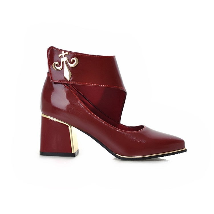 501052 New Pointed High Heel Shoes Shallow Mouth Velcro Women'S Shoes Size 44-48 - Image 4