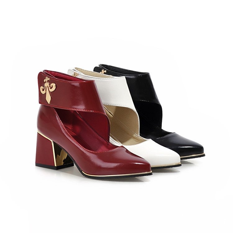 501052 New Pointed High Heel Shoes Shallow Mouth Velcro Women'S Shoes Size 44-48 - Image 2