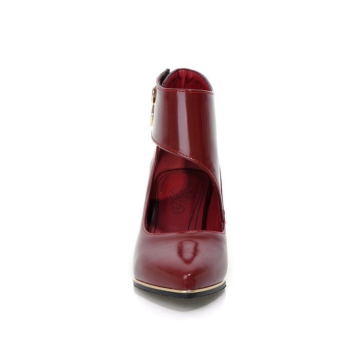 501052 New Pointed High Heel Shoes Shallow Mouth Velcro Women'S Shoes Size 44-48 - Image 3