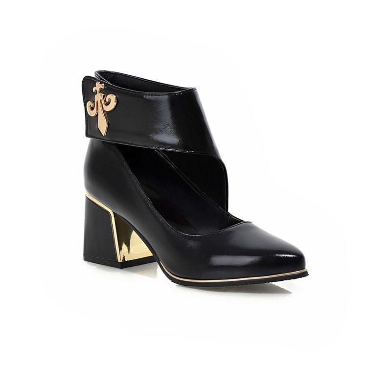501052 New Pointed High Heel Shoes Shallow Mouth Velcro Women'S Shoes Size 44-48 - Image 1