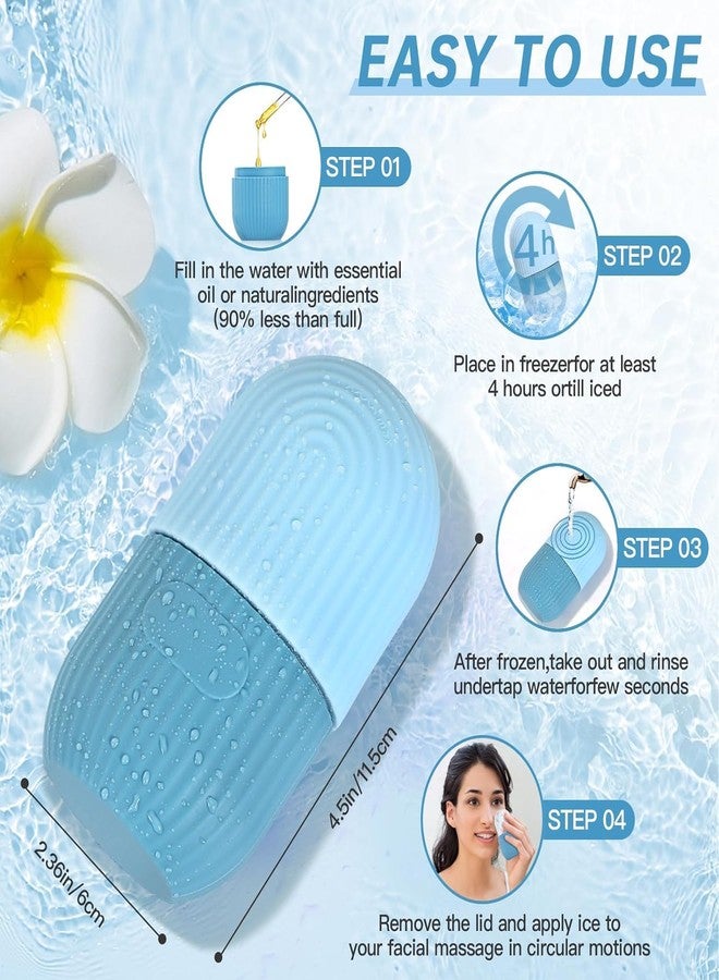XML Ice Face Roller Silicone Facial Cube for Eyes Neck Massage Remove Dark Circle Pore Shrink Face Skin Care Ice Pack Mould for Knee,Back Pain Relief,Injuries Beauty Tools (ICEROLLER-BODYSCRUBBER-2IN1SCALP) - Image 4