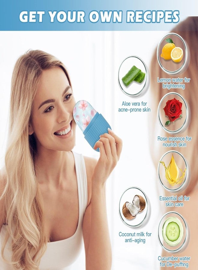 XML Ice Face Roller Silicone Facial Cube for Eyes Neck Massage Remove Dark Circle Pore Shrink Face Skin Care Ice Pack Mould for Knee,Back Pain Relief,Injuries Beauty Tools (ICEROLLER-BODYSCRUBBER-2IN1SCALP) - Image 2