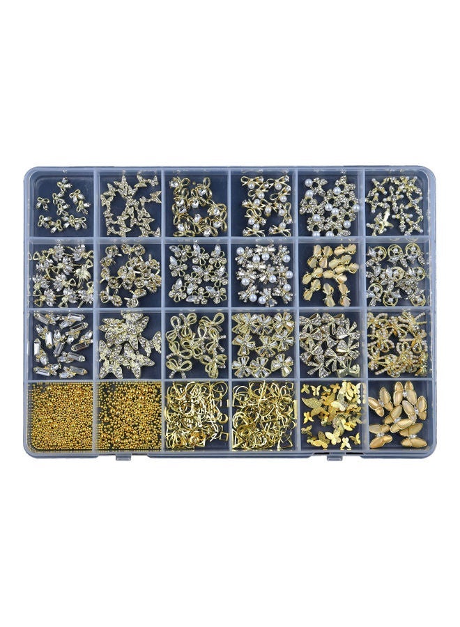 NIBEMINENT 24 Block Nail Art Beauty Decoration Set Multicolour - Image 1