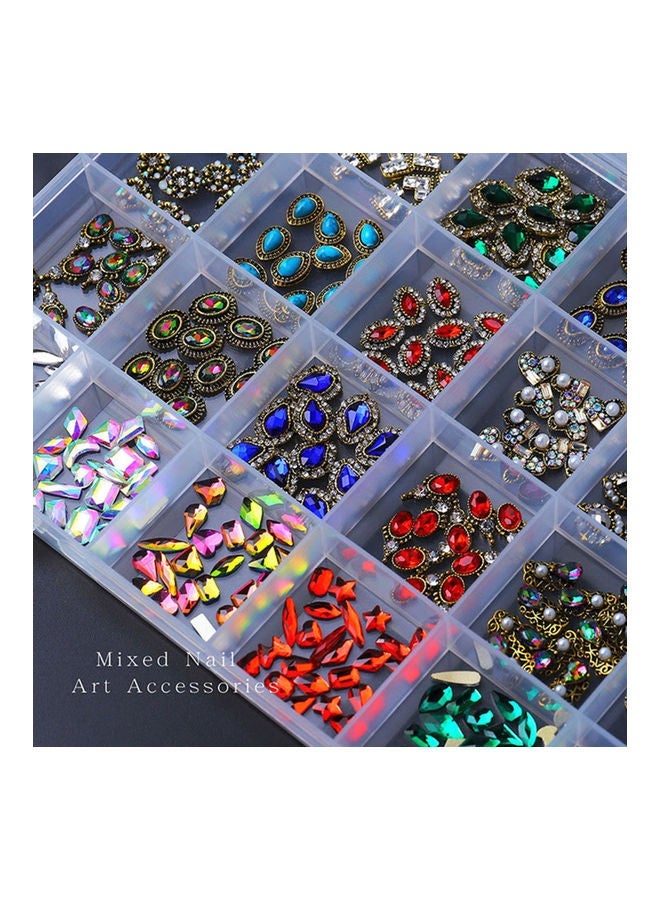 NIBEMINENT 24 Block Nail Art Beauty Decoration Set Multicolour - Image 5