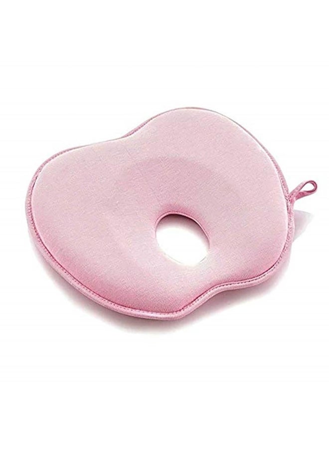 BabyJem Flat Head Baby Pillow For 0-6 Months, Color - Pink