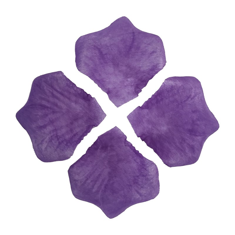ATFL 0.9 Pound Purple Rose Petals  5000 Pcs Purple Fake Flower Petals for Purple Wedding Decorations  Fake Silk Rose Flower Petals for Romantic Night for Her Set(Purple Blue 2.3'' - Image 4