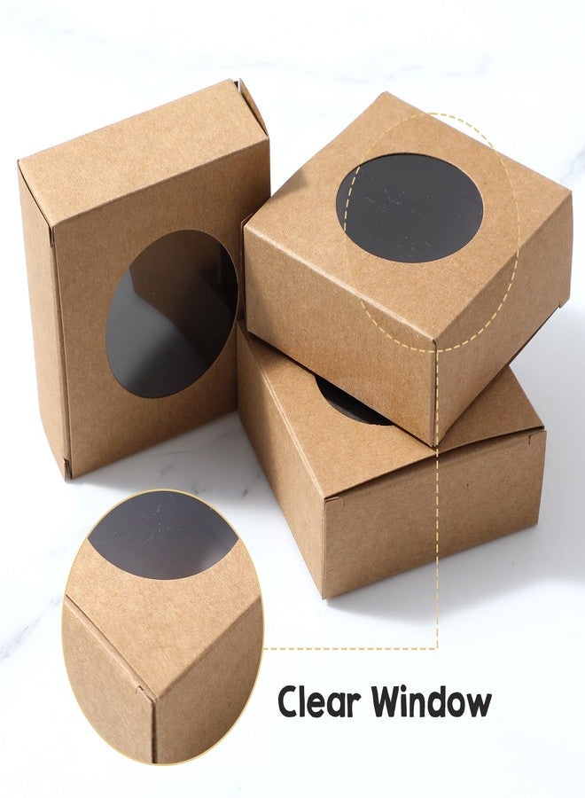 Caeuiciw 120 Pcs Soap Boxes for Homemade, 3 x 3 x 1.2 Inch Small Paper Gift Packaging Boxes with Window, Gift Wrappers for Soap Packaging Making Party Favor - Image 5