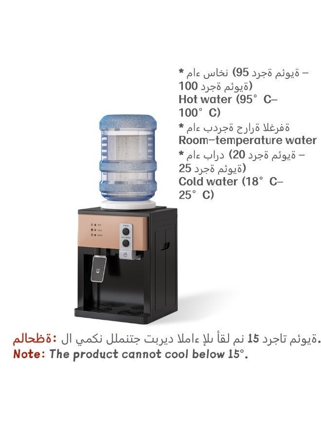 NEWLAN 3-in-1 Desktop Water Dispenser - Hot/Cold/Warm Settings, Space-Saving Top-Loading Water Cooler/Compact and portable desktop water dispenser, Adjustable Dispenser, and Portable Handle for Easy Transportation. - Image 3