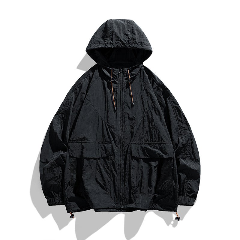 Generic 24 Summer Sports Womens Breathable Fashionable Workwear Outdoor Skin Clothing Ultraviolet Protection Windbreaker Couples Japanese Jacket 2350 black 