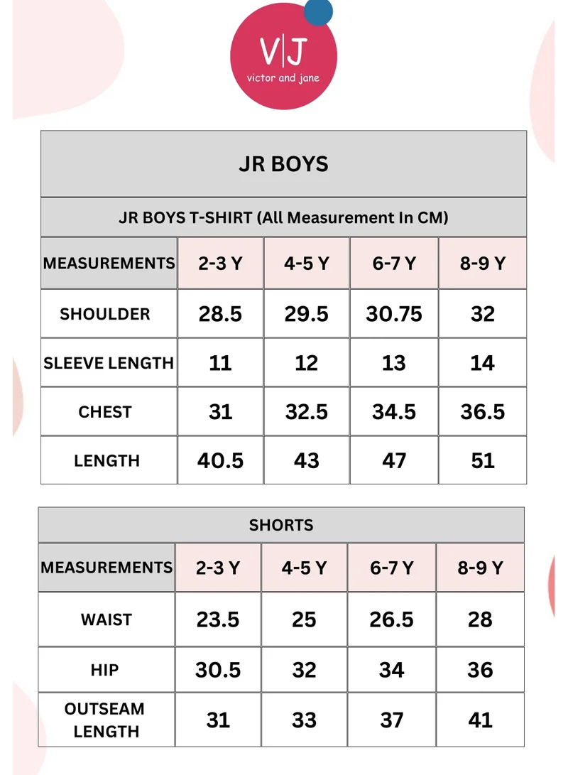 victor and jane Victor and Jane Boys' 2 Piece Sets with Matching Tshirt And Slogan Print Shorts- Blue and Navy