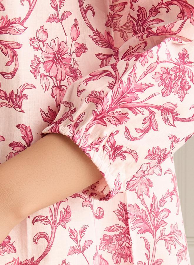Splash FAV Night Dress Long Sleeves Printed Cotton - Image 5