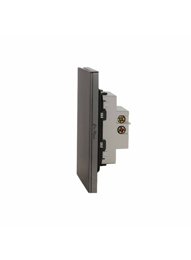 Donmarco Ultra Thin 1 Gang 1 Way Switch – 10A 250V -Ultra Thin Premium Plastic Material, Fire-Resistant Electric Switch, 15-Year Warranty, Wall Switch for Home and Office (Matt Grey) - Image 2