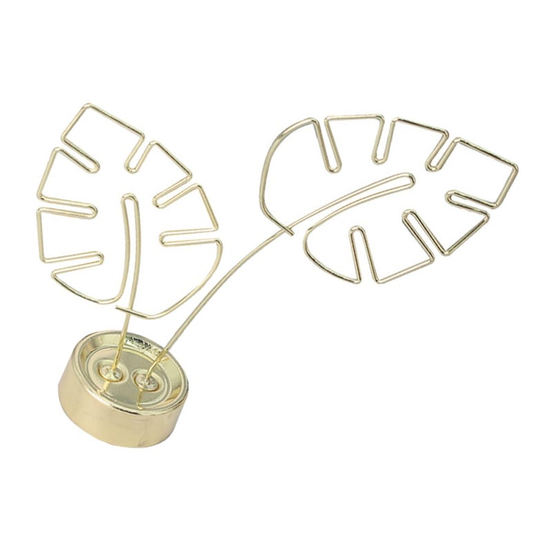 Golden Leaf Photo Clip Memo Holder Desk Organizer Note Card Display Clamp - Image 2