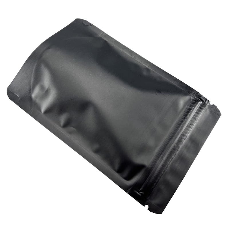 PABCK Stand-Up Resealable Heat Seal Bags 3.55mil Thick Mylar Frosted Black Foil Sealed Bags 50 Pieces 3.35x5.1 inch for Zip Packaging Lock Food Storage Pouch - Image 4