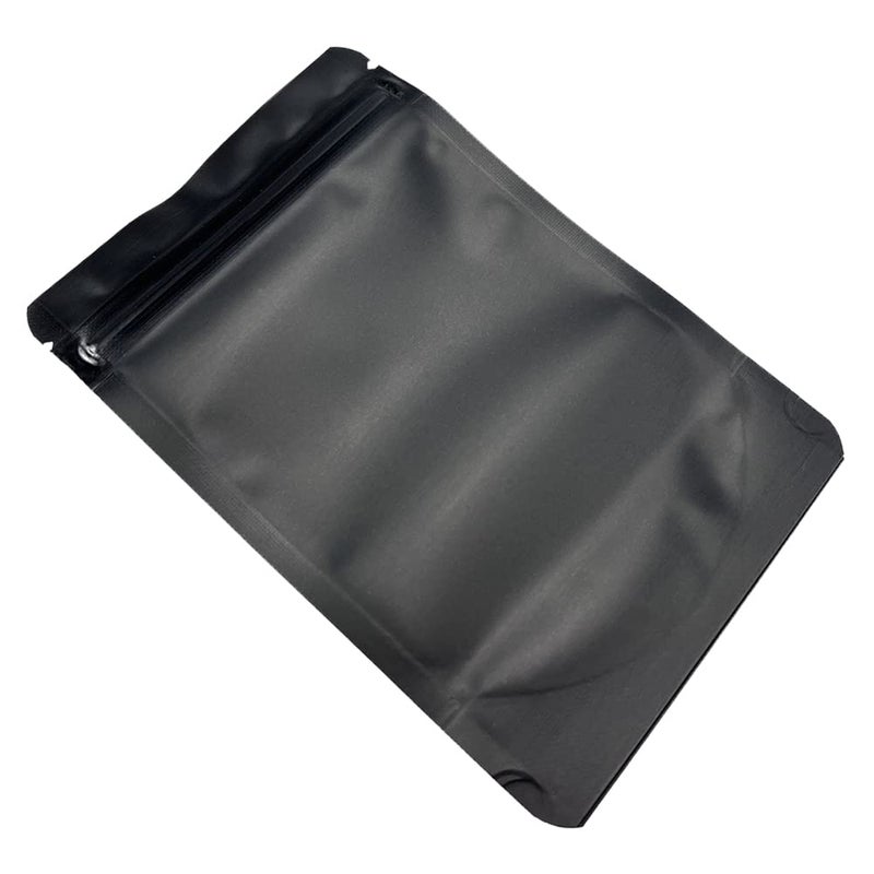PABCK Stand-Up Resealable Heat Seal Bags 3.55mil Thick Mylar Frosted Black Foil Sealed Bags 50 Pieces 3.35x5.1 inch for Zip Packaging Lock Food Storage Pouch - Image 5